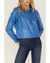 Idyllwind Women's Off Leather Fringe Jacket, Blue, hi-res