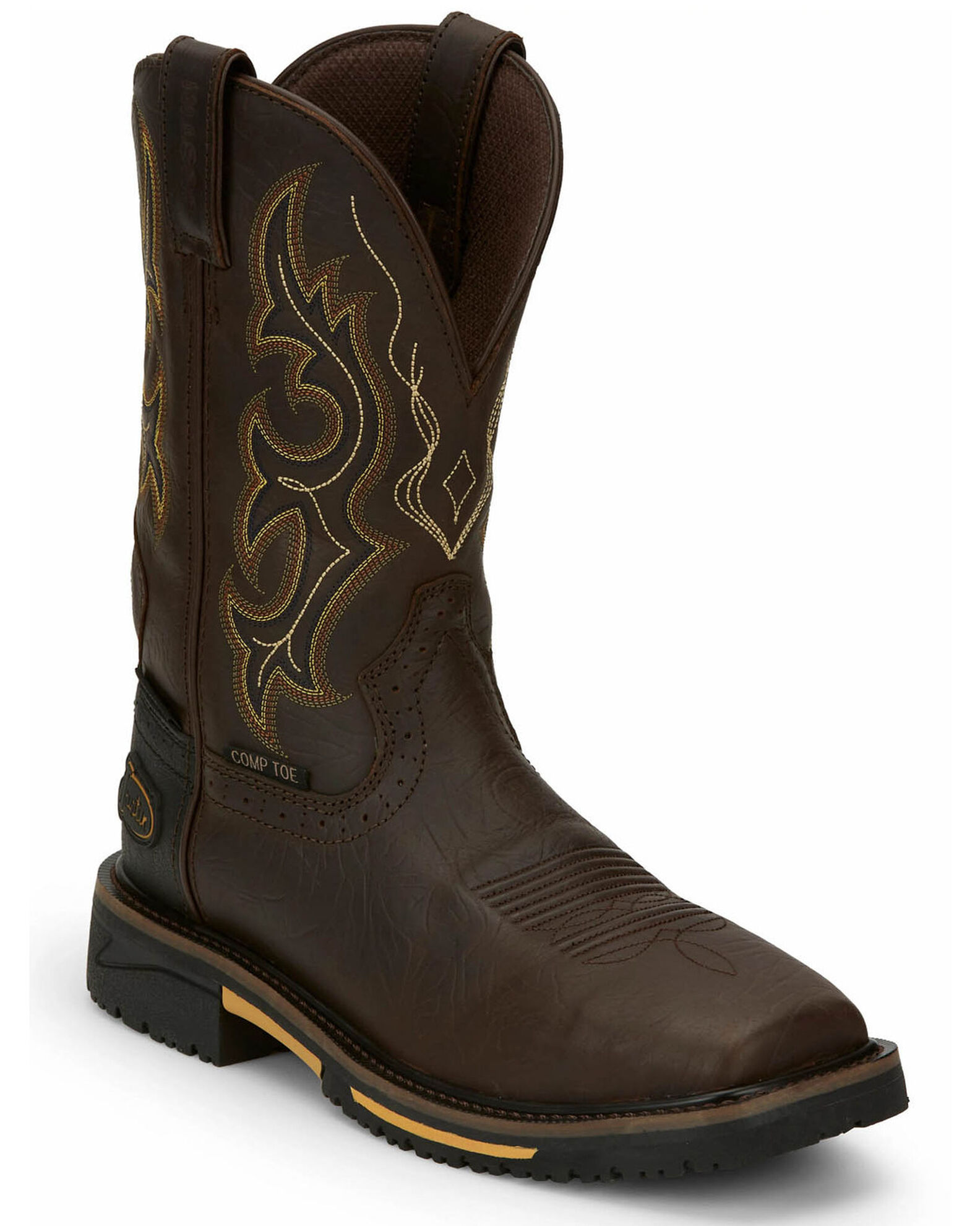 Justin steel top toe logger boots