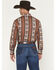 Image #4 - Wrangler Men's Checotah Southwestern Print Long Sleeve Snap Western Shirt, Brown, hi-res