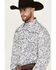 Image #2 - Cowboy Hardware Men's Paisley Print Long Sleeve Snap Western Shirt, White, hi-res