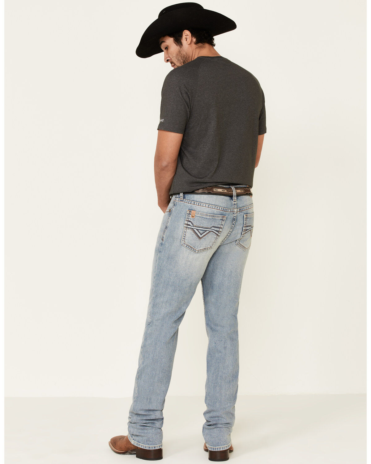 Image #3 - Cody James Core Men's Sawbuck Light Wash Stretch Stackable Straight Jeans, Blue, hi-res