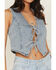 Image #3 - 26 International Women's Light Wash Tie-Front Denim Vest, Medium Wash, hi-res