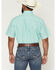 Image #4 - Cinch Men's Geo Print Short Sleeve Button-Down Western Shirt, Turquoise, hi-res