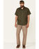 Image #2 - Hooey Men's Solid Habitat Sol Short Sleeve Snap Western Shirt, Olive, hi-res