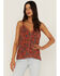 Idyllwind Women's Lurex Little Lace Tank Top, Pecan, hi-res