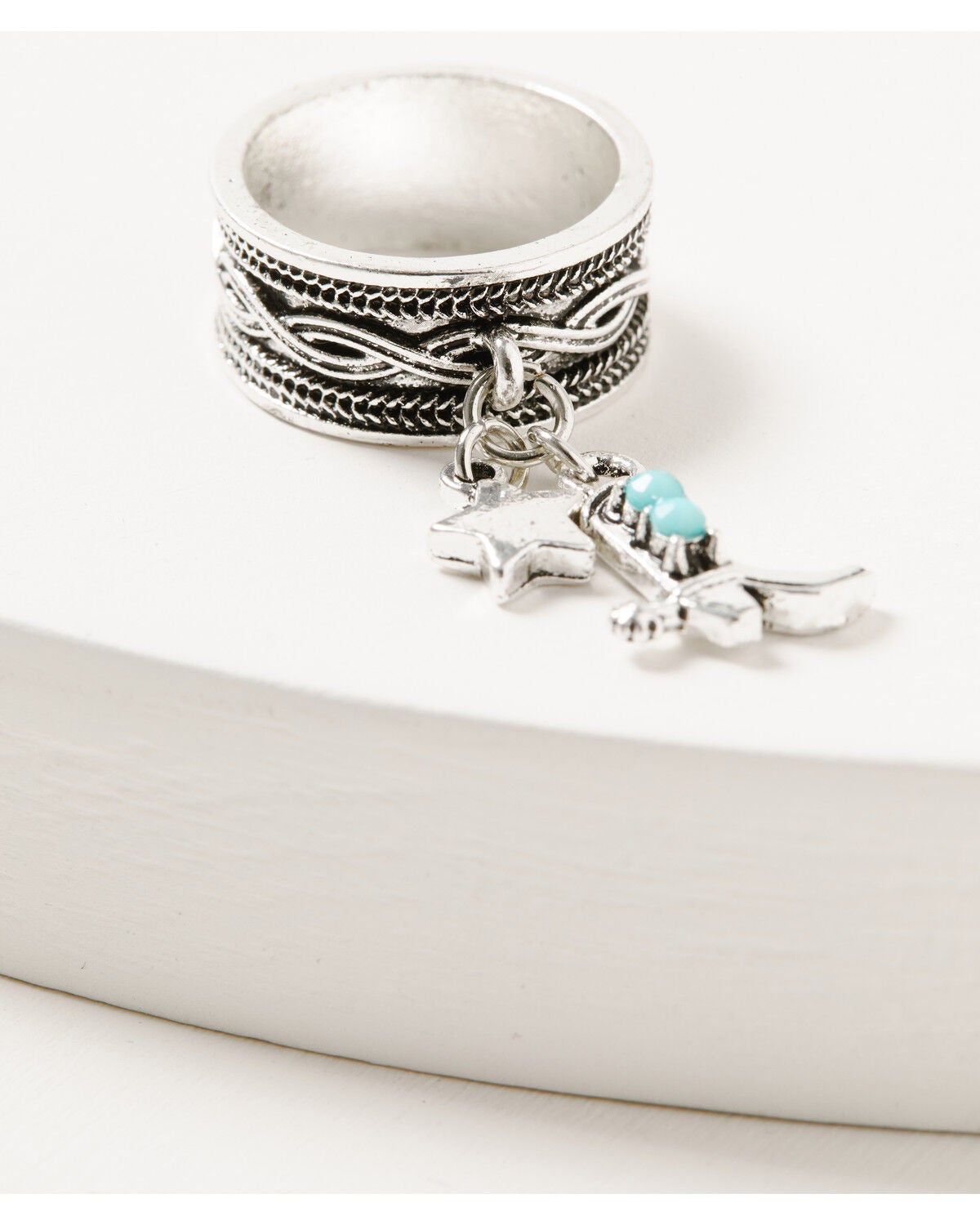 Image #2 - Shyanne Women's Boot Charm Ring, Silver, hi-res