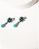 Image #2 - Paige Wallace Women's Turquoise Cluster Post Dangle Earrings, Silver, hi-res