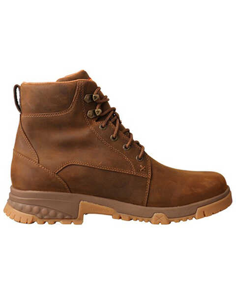 Image #2 - Twisted X Men's CellStretch Waterproof Work Boots - Soft Toe, Brown, hi-res