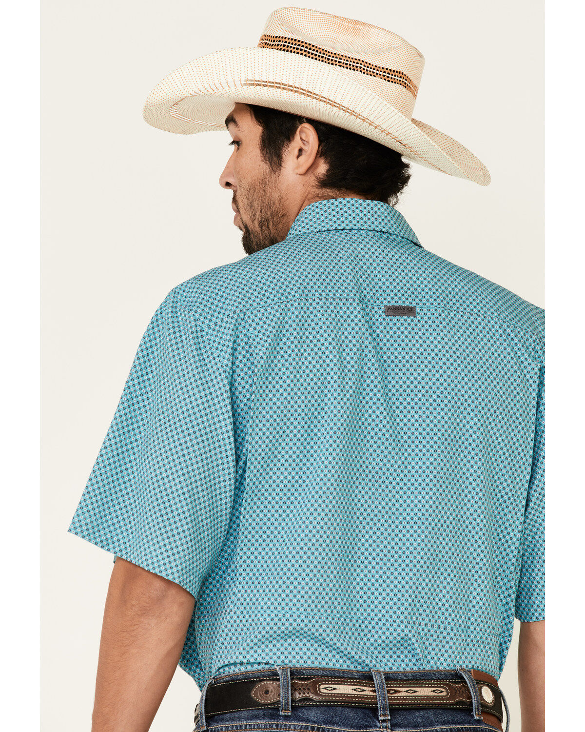 Image #5 - Panhandle Men's Geo Print Competition Short Sleeve Western Shirt, , hi-res