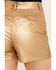 Image #4 - Blue B Women's High Rise Faux Leather Studded Shorts, , hi-res