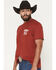 Image #2 - Wrangler X Coors Banquet Men's Chest Logo Short Sleeve Graphic T-Shirt, Red, hi-res
