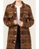 Image #6 - Panhandle Women's Plaid Print Knit Sweater Coat, Dark Brown, hi-res
