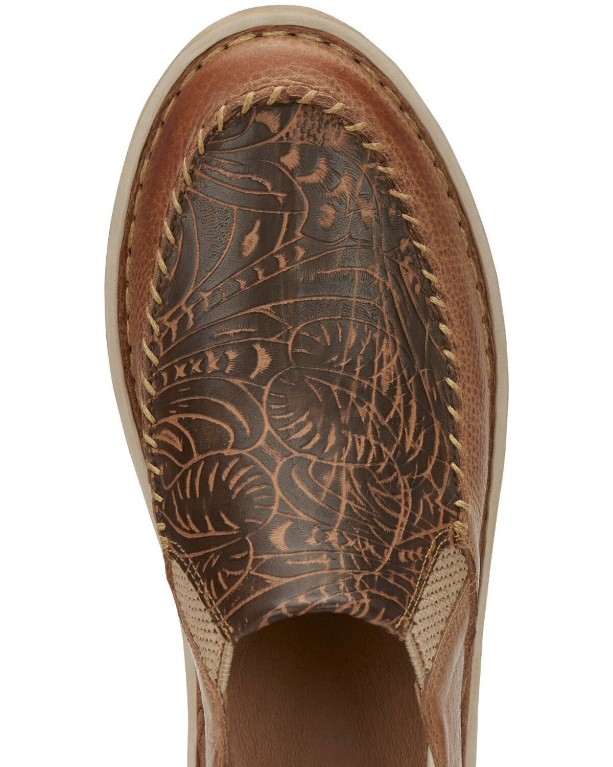 Image #6 - Tony Lama Women's Magdalena Natural Western Boots - Moc Toe, , hi-res