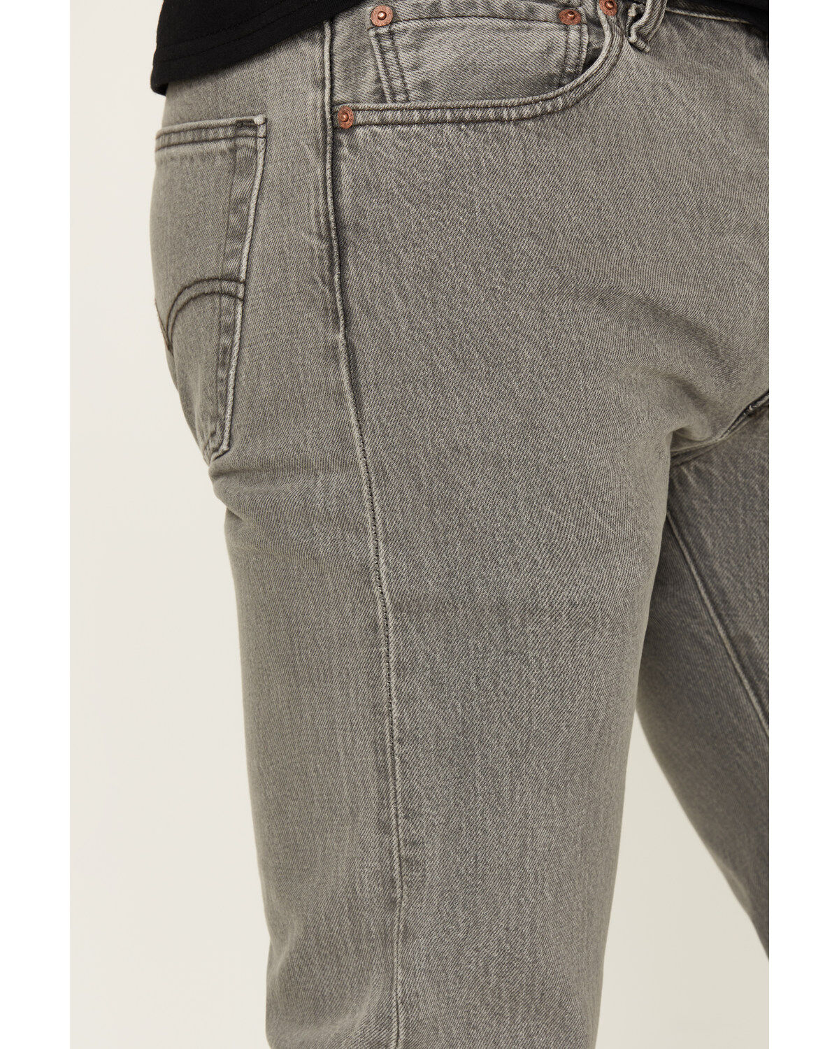 Image #2 - Levi's Men's Dirienzo Original Straight Fit Rigid Stretch Denim Jeans, Grey, hi-res