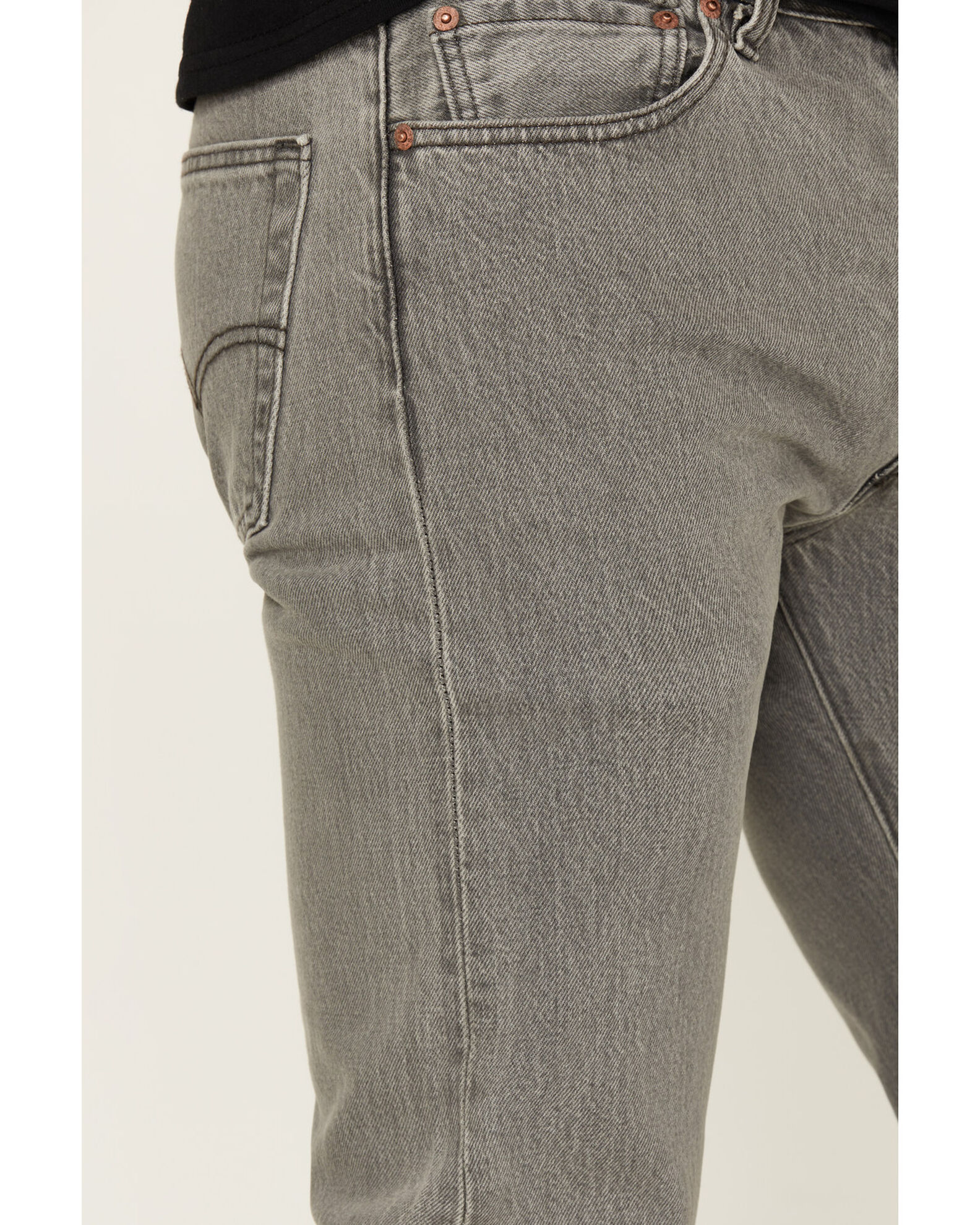 Image #2 - Levi's Men's Dirienzo Original Straight Fit Rigid Stretch Denim Jeans, Grey, hi-res