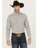 Image #1 - Cody James Men's Wells Floral Striped Print Long Sleeve Button-Down Stretch Western Shirt, Gold, hi-res