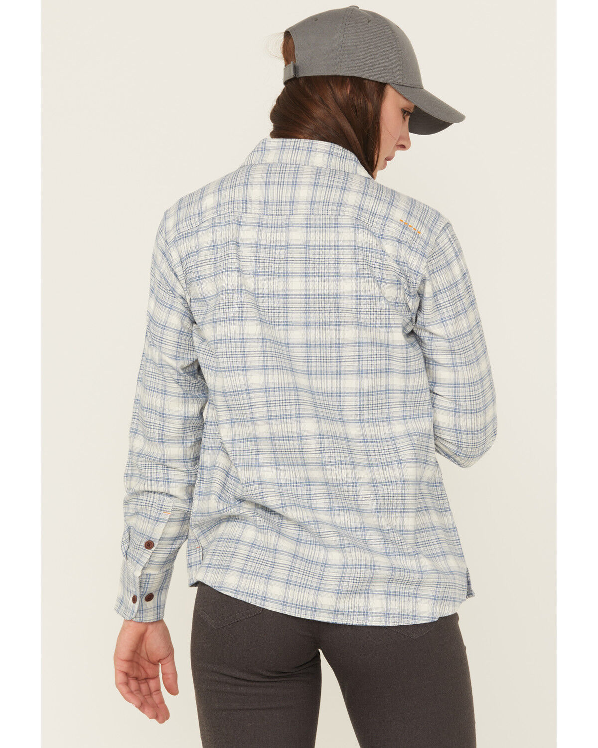 Image #4 - Ariat Women's Rebar Flannel DuraStretch Long Sleeve Button-Down Work Shirt, White, hi-res