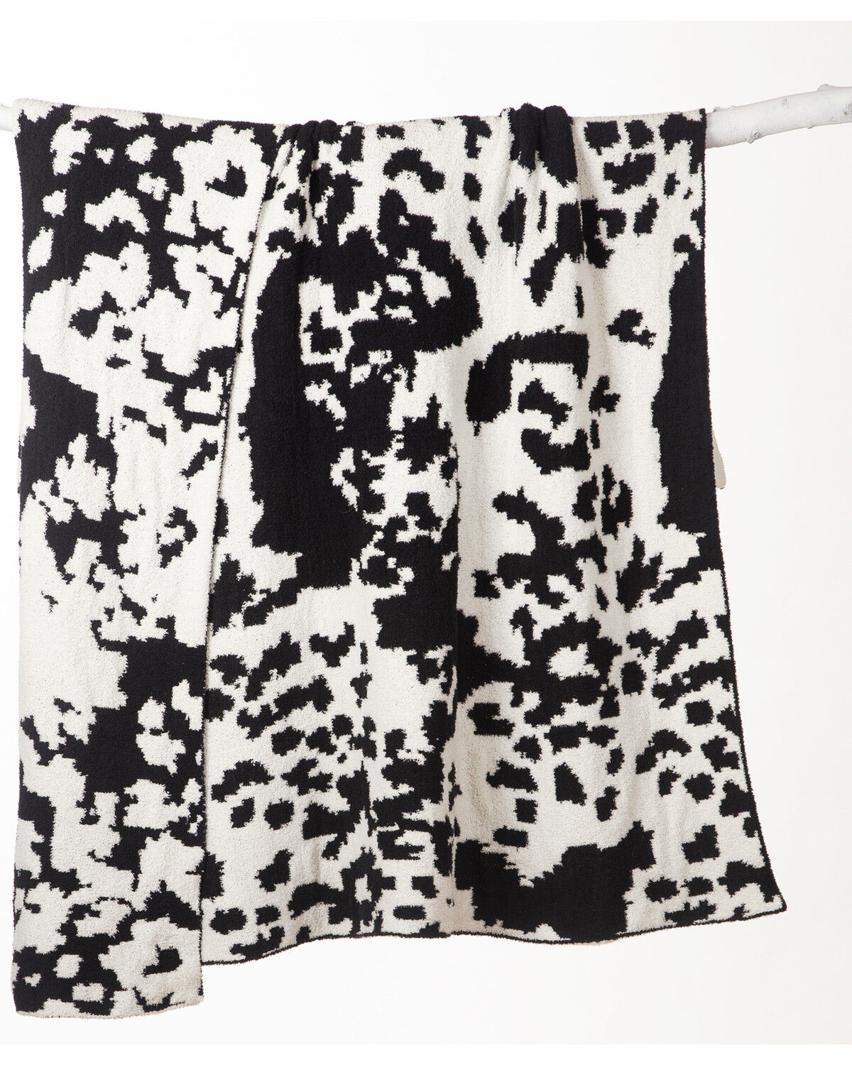 Image #3 - Carstens Home Wrangler Cow Print Blanket, Black, hi-res