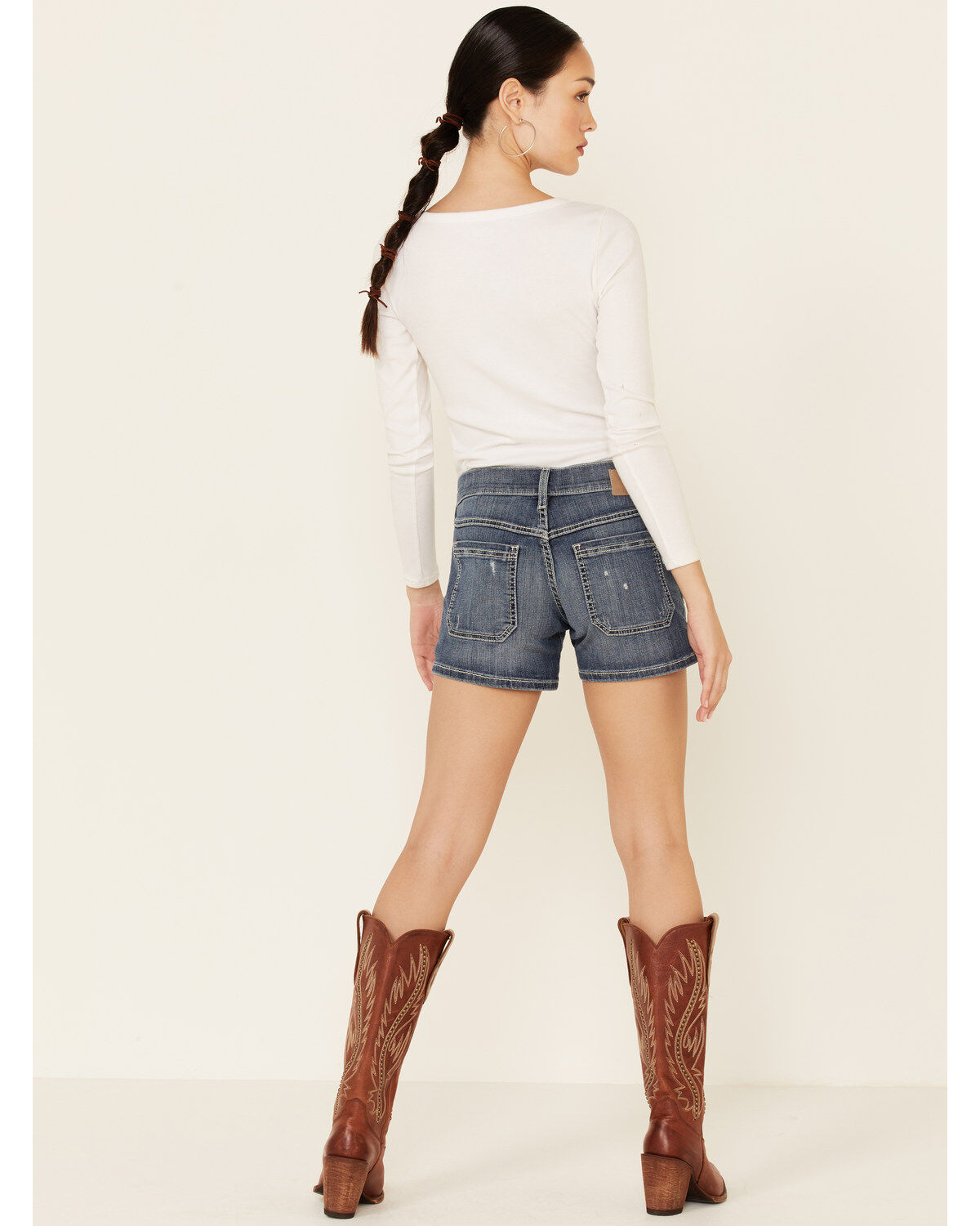Image #4 - Ariat Women's Mid Rise Boyfriend Shorts, , hi-res