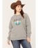 Ariat Women's R.E.A.L. Pacific Steerhead Sweatshirt - Plus, Heather Grey, hi-res