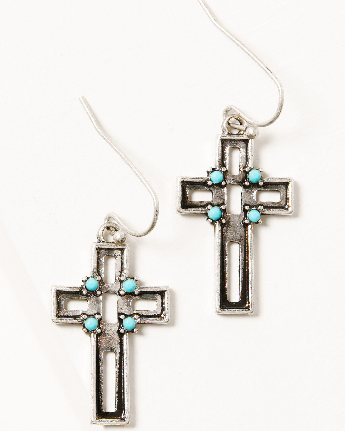 Image #2 - Shyanne Women's Cross Hamsa Metal Earring Set, Silver, hi-res