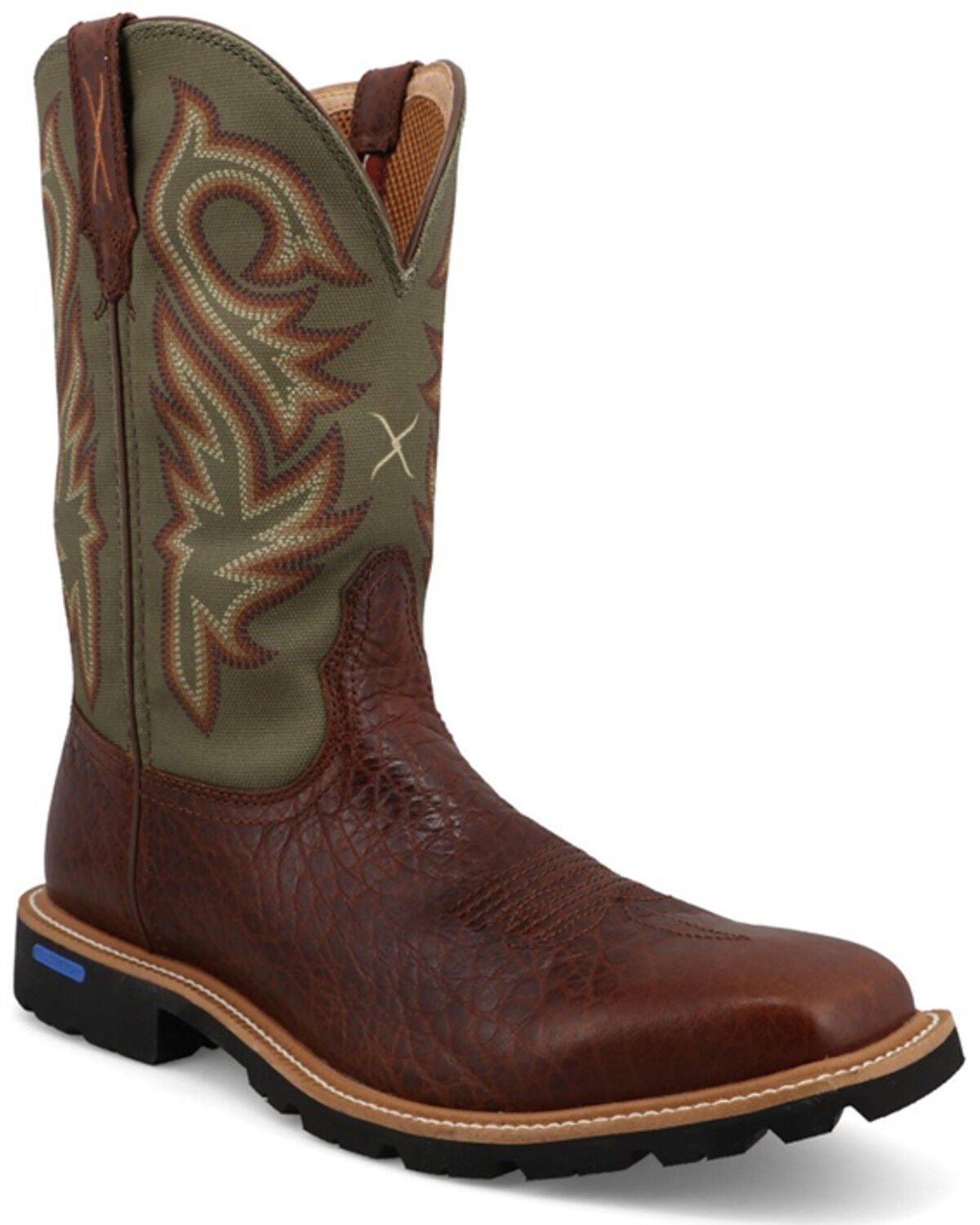 Twisted X Men's Tech X Performance Western Boots - Broad Square Toe, Caramel, hi-res