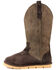 Image #3 - Superlamb Women's Cowboy All Suede Leather Pull On Casual Boot - Round Toe, Brown, hi-res