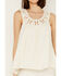 Image #3 - Miss Me Women's Crochet Neck Sleeveless Peasant Top, Natural, hi-res