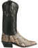 Image #8 - Old West Men's Snake Print Western Boots - Medium Toe, , hi-res