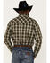 Image #4 - Cody James Men's Lost Trail Plaid Print Long Sleeve Snap Western Shirt, Olive, hi-res