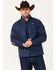 Image #1 - Ariat Men's Logo 2.0 Southwestern Softshell Jacket, Blue, hi-res