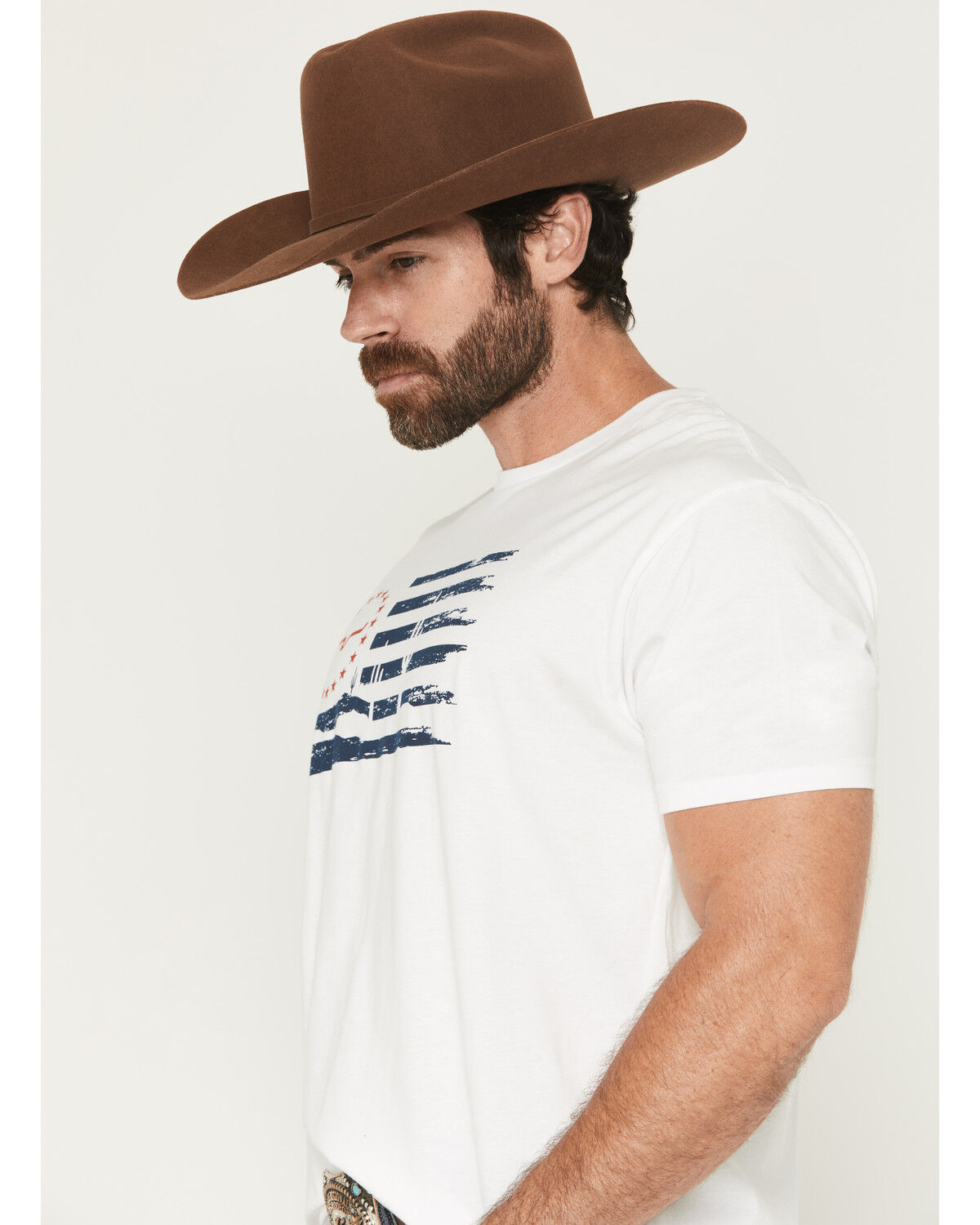 Image #2 - Kimes Ranch Men's Faded Glory Patriotic Short Sleeve Graphic T-Shirt, White, hi-res
