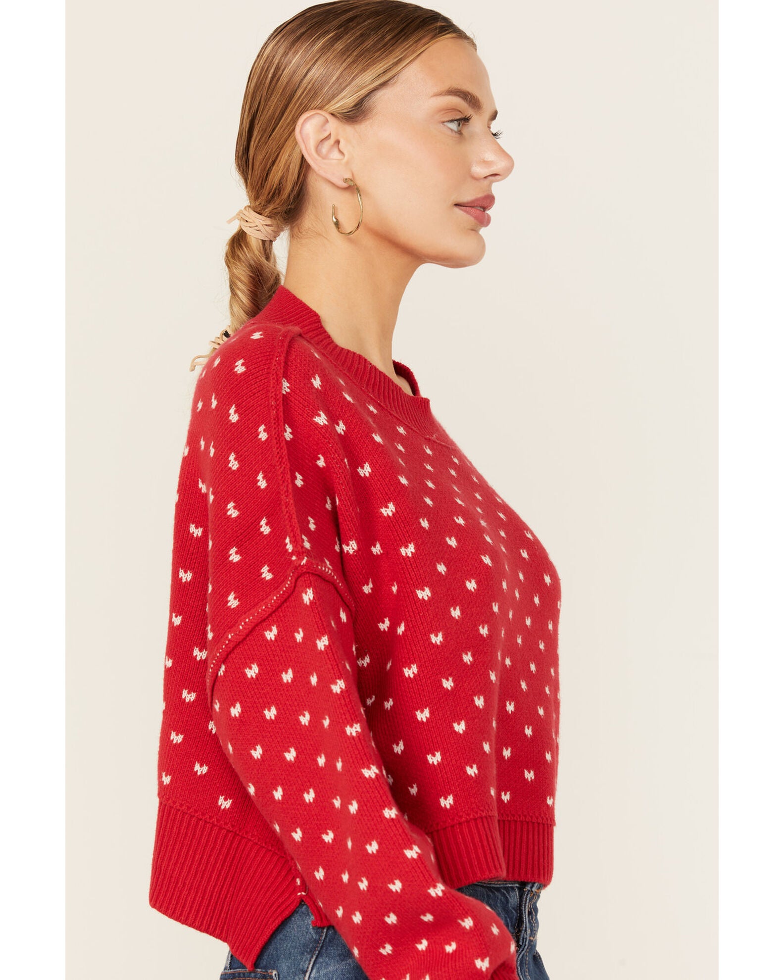 Product Name: Free People Women's Easy Street Solid Cropped Sweater