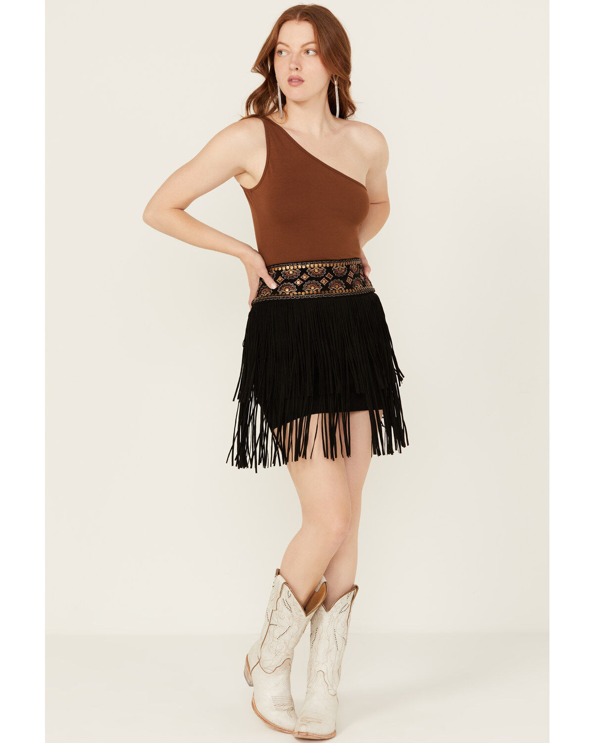 Image #3 - Shyanne Women's Decorated Waist Fringe Skirt, , hi-res