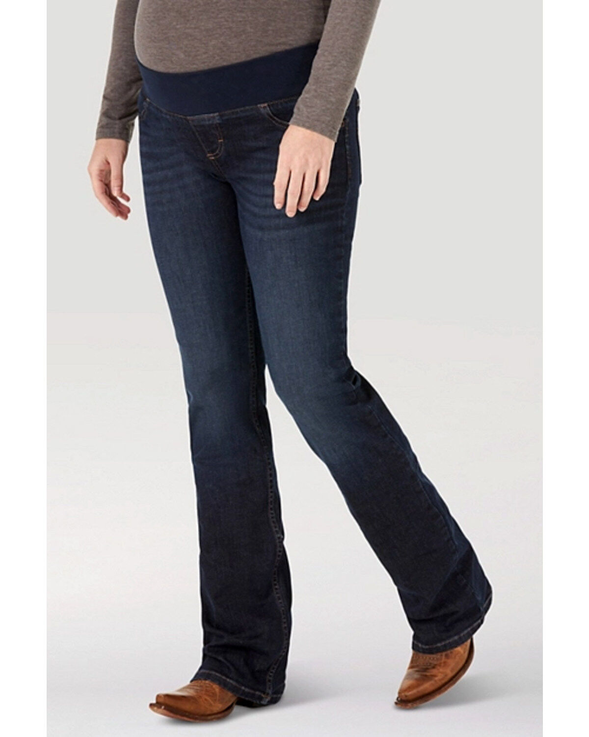 Image #1 - Wrangler Retro Women's Mae Maternity Bootcut Jeans, Blue, hi-res