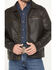 Image #3 - Cody James Men's Faux Leather Moto Jacket - Big, Dark Brown, hi-res