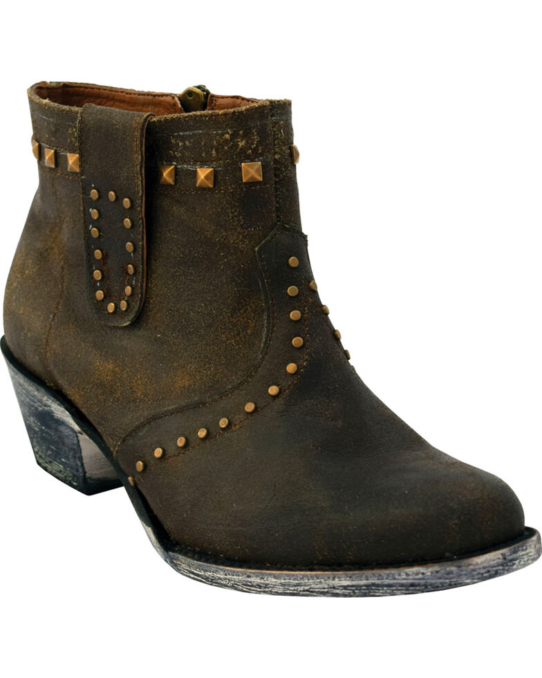 santorini blue western booties