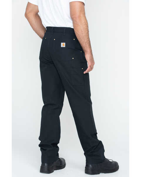 Image #2 - Carhartt Double Duck Dungaree Fit Khaki Work Jeans - Big, Black, hi-res