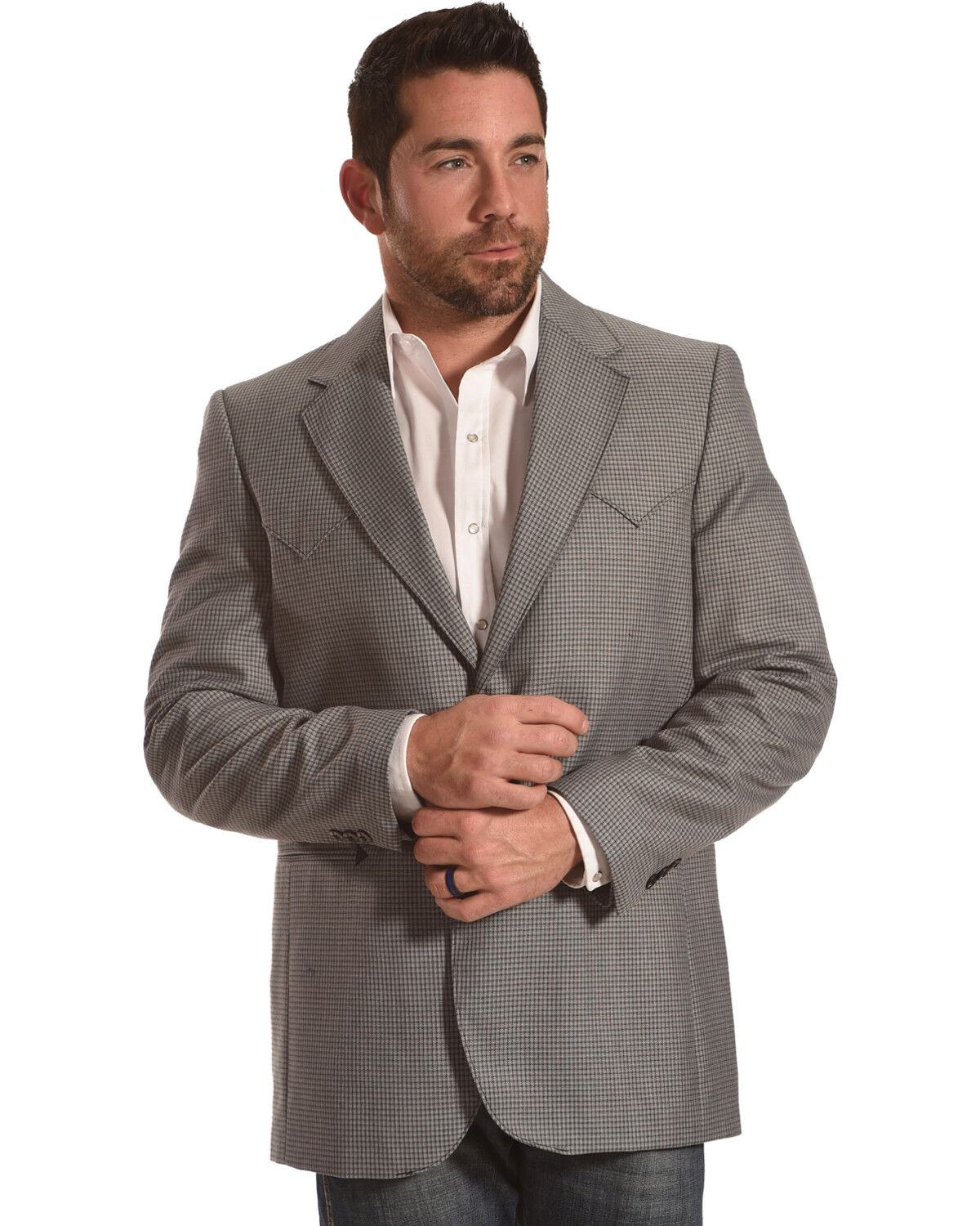 Image #2 - Circle S Men's Carson City Graphite Sport Coat - Reg & Long, , hi-res