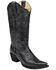Image #2 - Circle G Women's Cross Embroidered Western Boots, Black, hi-res