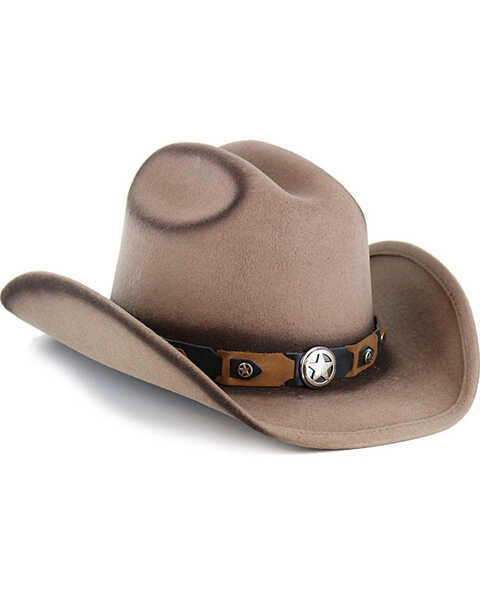 Cody James Kids' Yearling Felt Cowboy Hat, Tan, hi-res