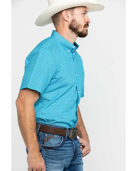 Image #3 - Cody James Core Men's Diamond Field Geo Print Short Sleeve Western Shirt, , hi-res