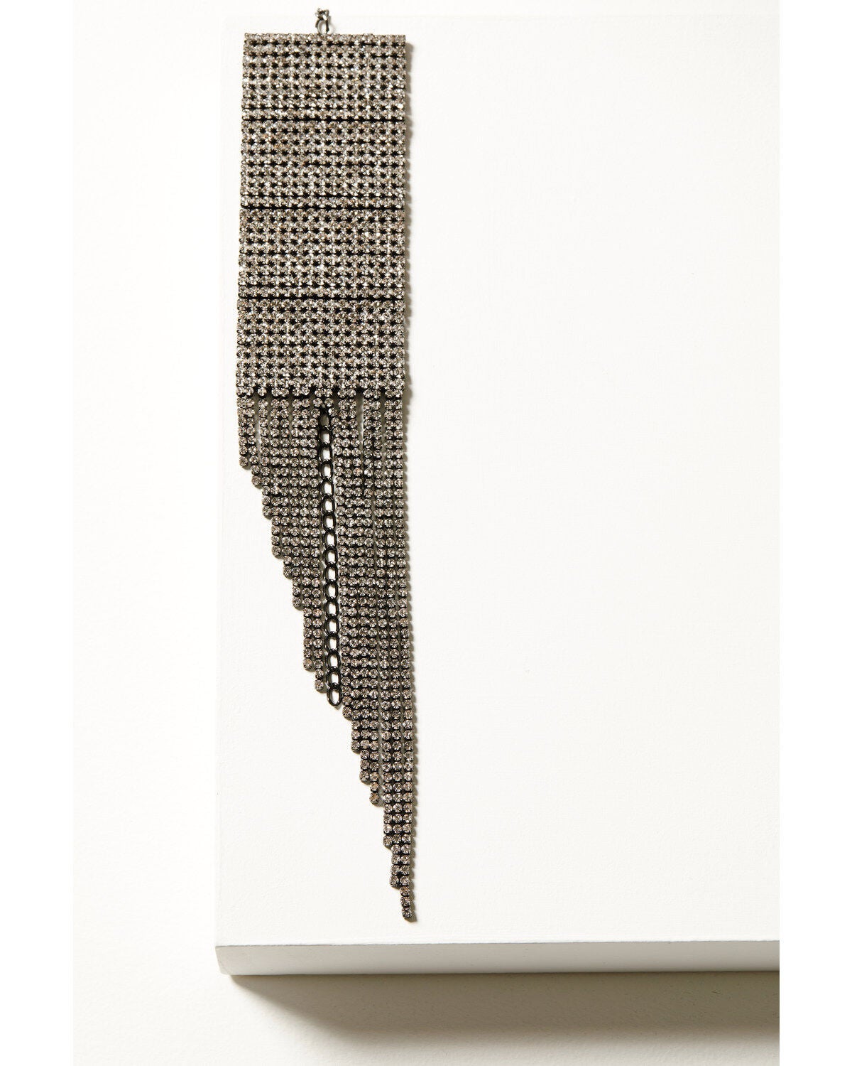 Wonderwest Women's Rhinestone Fringe Bracelet, Pewter, hi-res