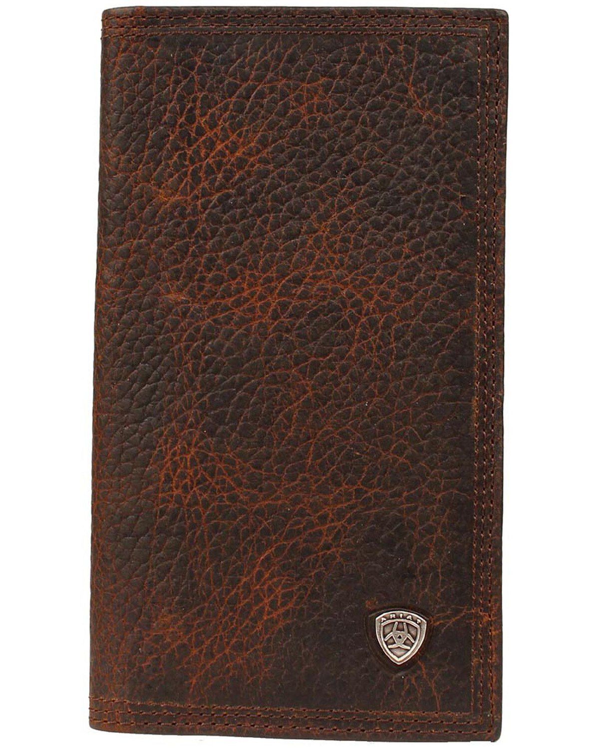 Image #1 - Ariat Men's Rodeo Shield Wallet, Brown, hi-res
