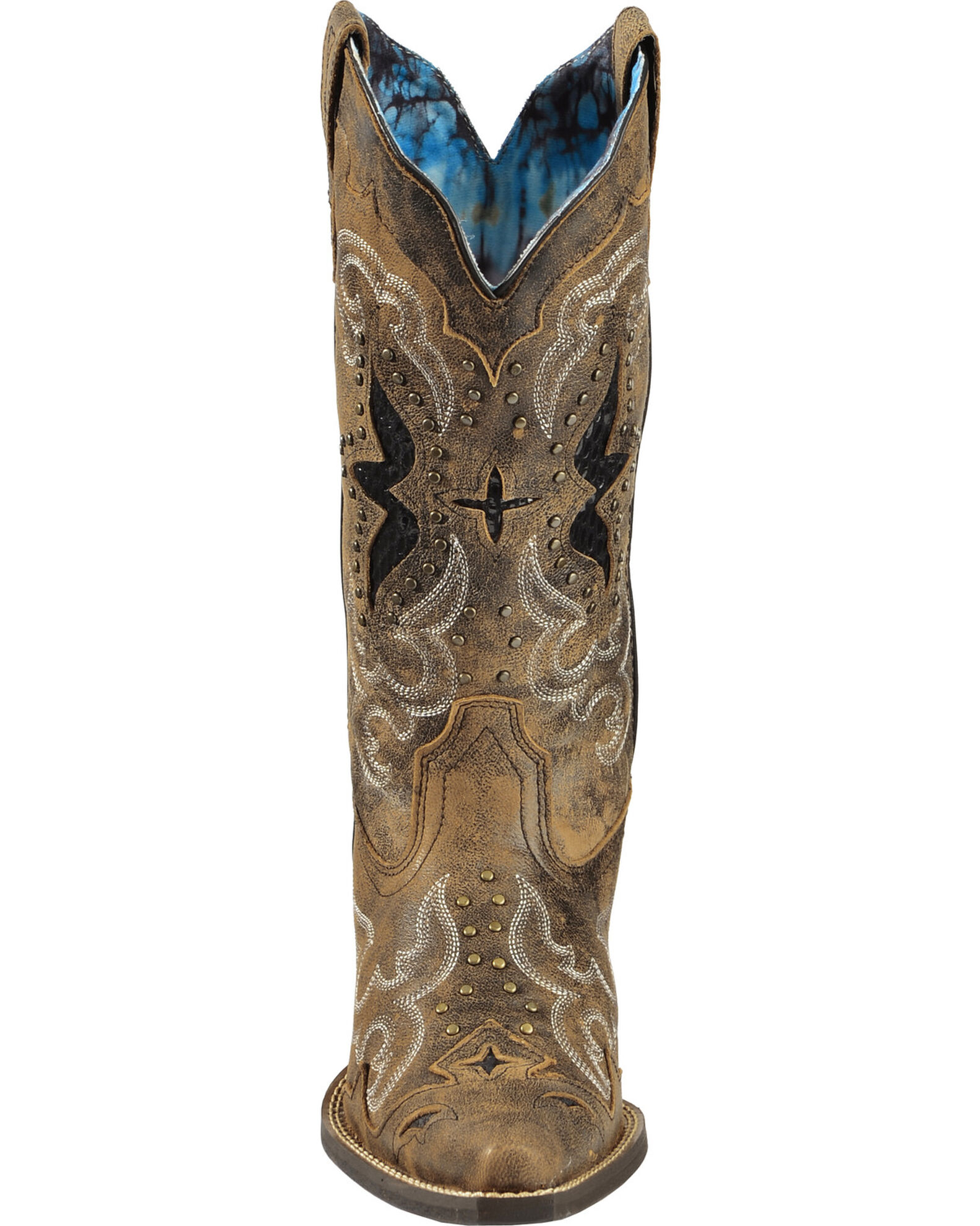 Laredo Women s Lucretia Studded Snake Inlay Western Boots Snip Toe Boot Barn