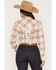 Image #2 - Shyanne Women's Lakecreek Steer Head Plaid Print Long Sleeve Button-Down Flannel Shirt, Dark Pink, hi-res