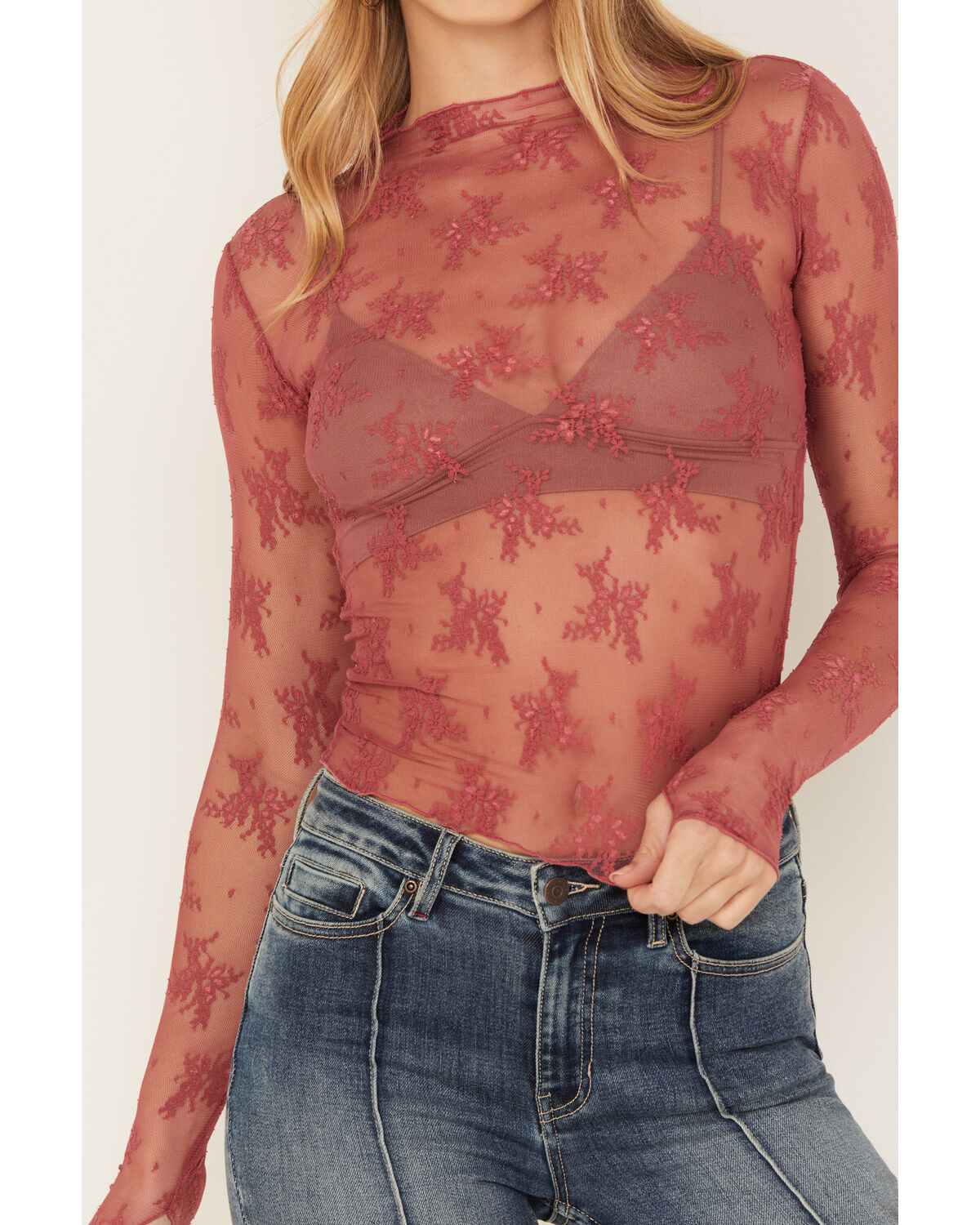 Image #3 - Free People Women's Lady Lux Layering Top, Rose, hi-res