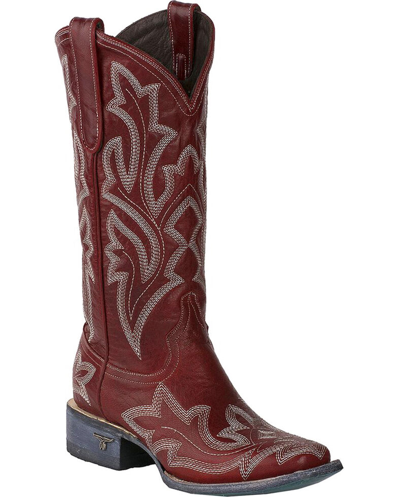 bright red cowgirl boots