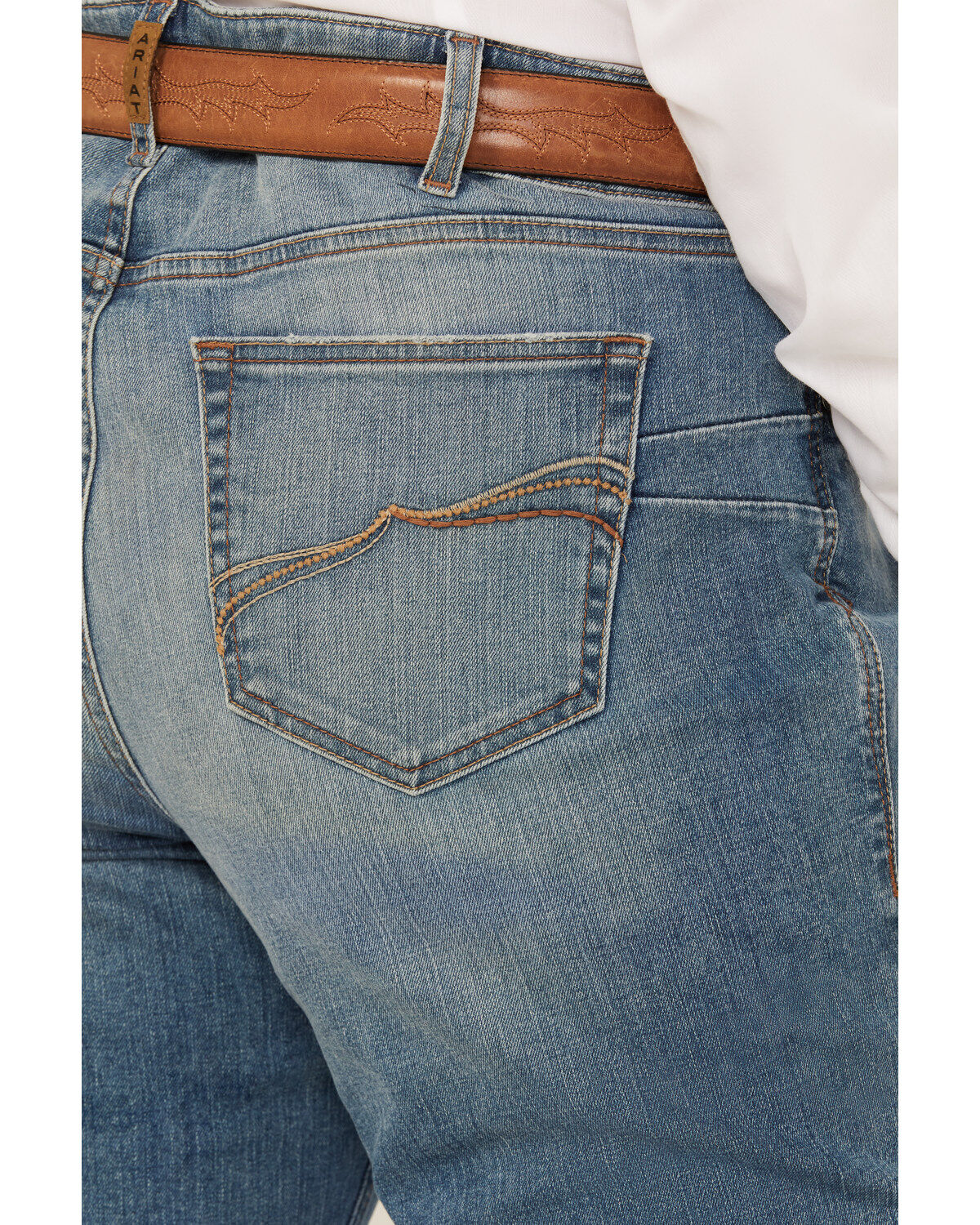 Image #4 - Ariat Women's Allison Medium Wash Mid Rise Bootcut Stretch Denim Jeans - Plus, Medium Wash, hi-res