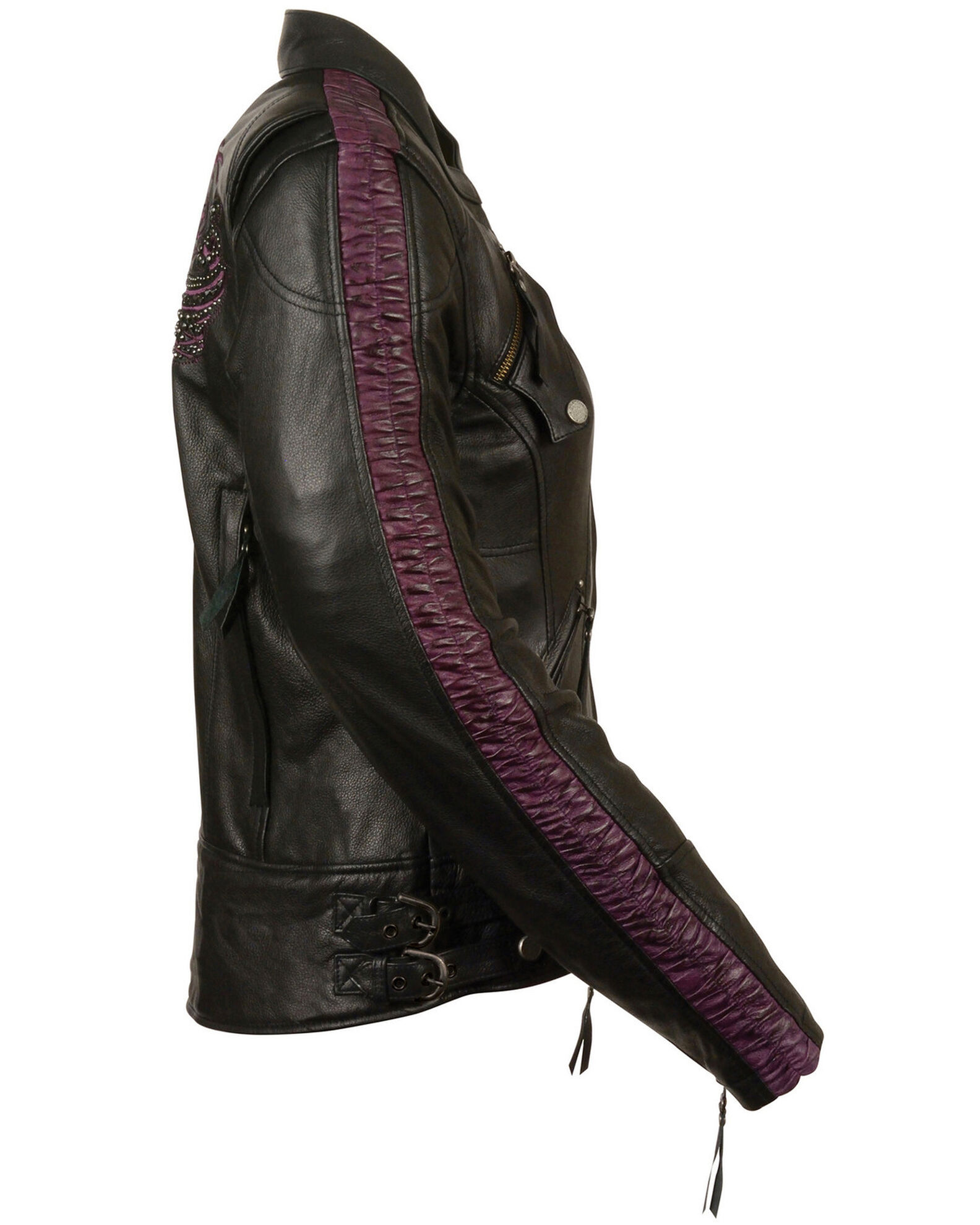 Image #2 - Milwaukee Leather Women's Concealed Carry Embroidered Phoenix Leather Jacket - 5X, , hi-res